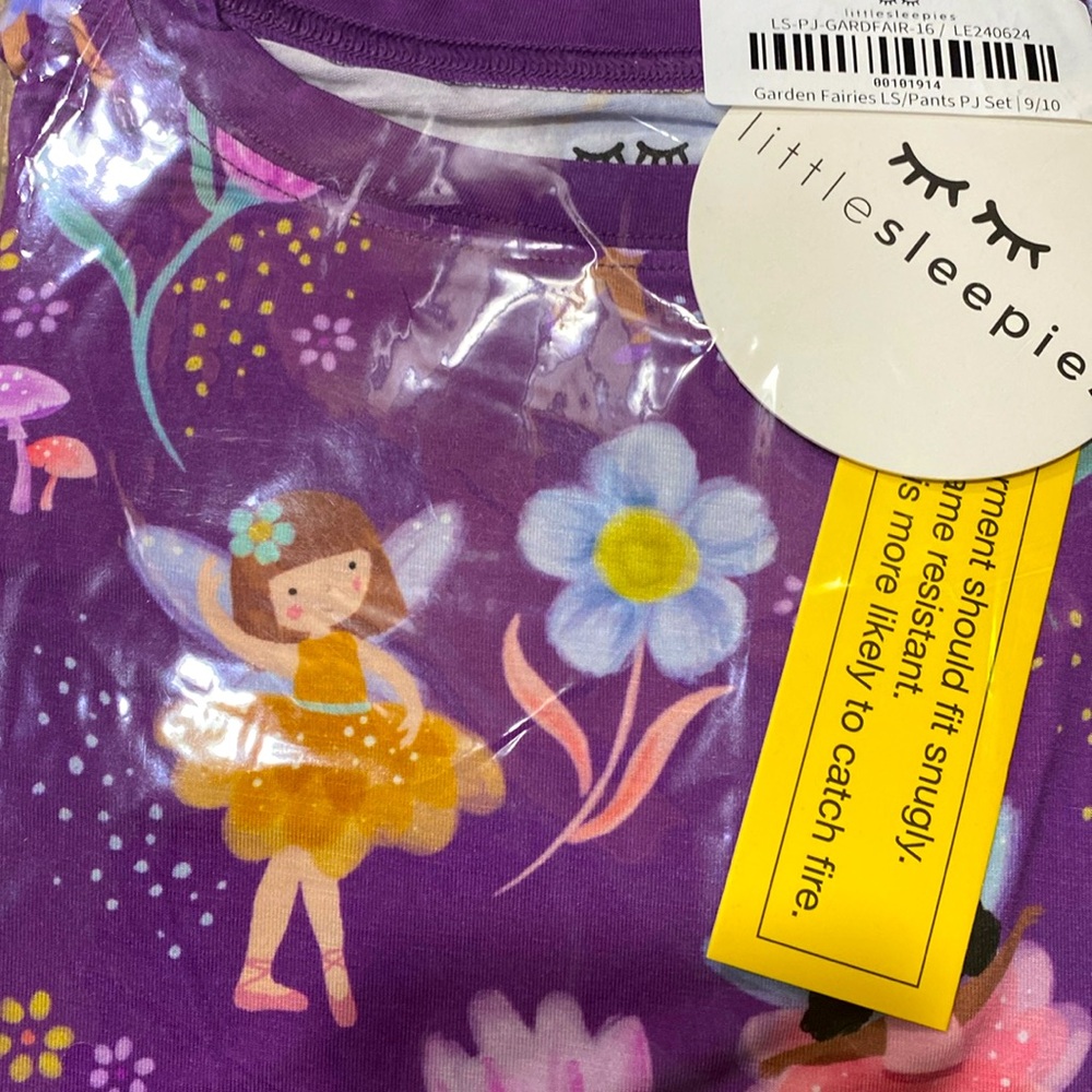 Little Sleepies Garden Fairies 🧚‍♂️ NIB Size 9/10 pjs 🚨 sold out